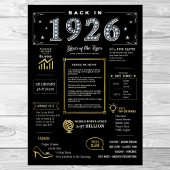 Terug in 1926 afdrukbaar Poster, 1926 Verjaardagst Poster