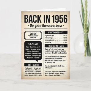Terug in 1956, 70e verjaardagskaart, aangepaste na kaart