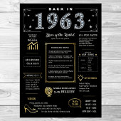 Terug in 1963 Printable Poster, 1963 Verjaardagste Poster