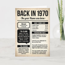 Terug in 1970, Het Jaar waarin je Geboren Bent Ver