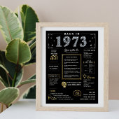 Terug in 1973 Printable Poster, 1973 Verjaardagste Poster