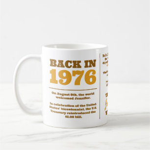 Terug in 1976, Aangepaste Geboortenaam Jaar Koffiemok