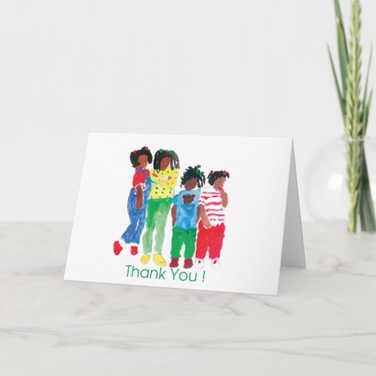 Terug in de dag - originele kunst van Karen Alexan Bedankkaart (Voorkant)