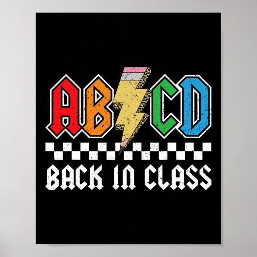 Terug in de klas rotsen terug naar school jongens  poster (Voorkant)