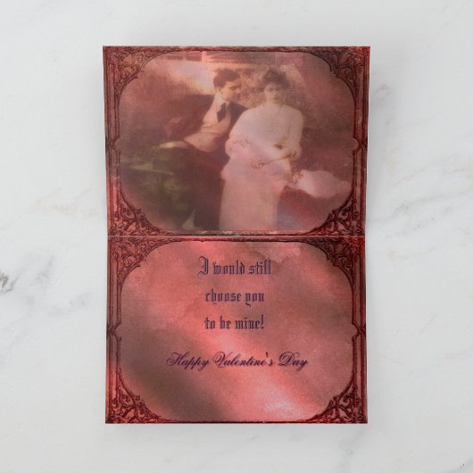 Terug in de tijd  feestdagen kaart (Binnen)