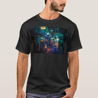 Terug in het Donker- Tokyo Nacht Foto T-shirt
