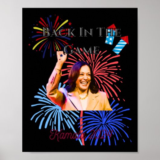 Terug in het spel Kamala 2024 Poster (Voorkant)