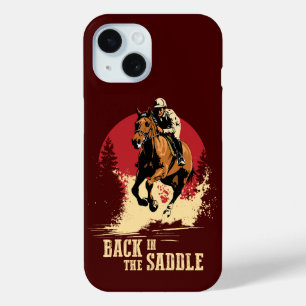 Terug in het zadel - Paardenrennen iPhone 15 Case