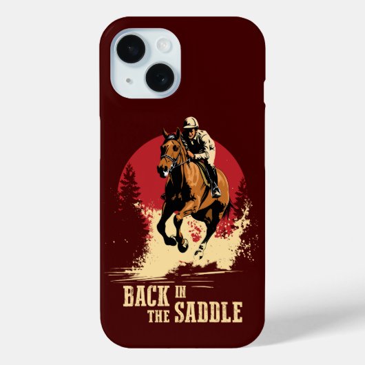 Terug in het zadel - Paardenrennen Case-Mate iPhone Case (Achterkant)