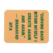 Terug in mijn eigen Bhagavad Gita Magneet (Horizontaal)