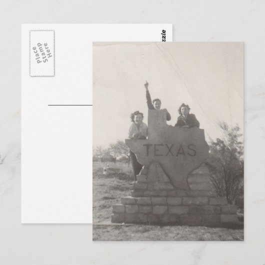 Terug in Texas. Briefkaart (Voorkant / Achterkant)