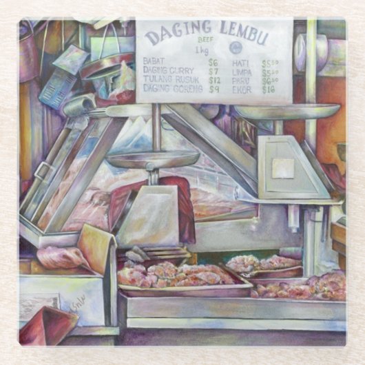 Terug in Tien minuten, vergeten de verjaardag van  Glazen Onderzetter (Voorkant)