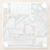 Terug in Tien minuten, vergeten de verjaardag van  Glazen Onderzetter (Achterkant)