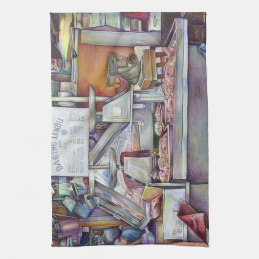 Terug in Tien minuten, vergeten de verjaardag van  Theedoek (Verticaal)