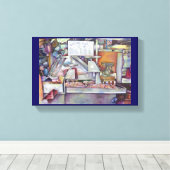 Terug in tien minuten vergeten vrouw verjaardag canvas afdruk (Insitu (Houten vloer))