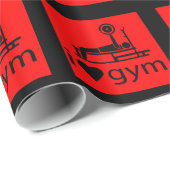 TERUG IN ZWARTE ROOD IK HOOP VAN DE GYM WORKOUT WE CADEAUPAPIER (Rol Hoek)