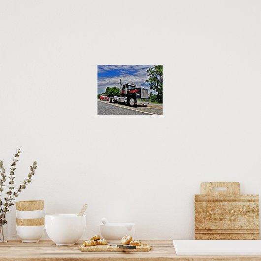 Terug in zwarte superliner Poster (Keuken)