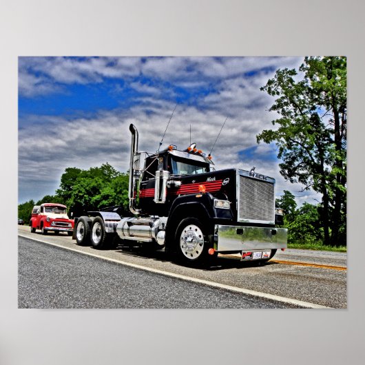 Terug in zwarte superliner Poster (Voorkant)