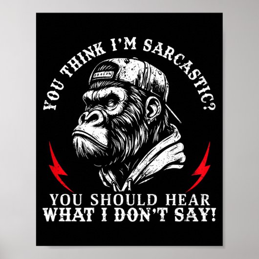 (terug) Je denkt dat ik sarcastisch ben, je zou Fu Poster (Voorkant)