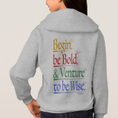 Terug - Magische Horace Quote Kinder Hoodie (Achterkant)