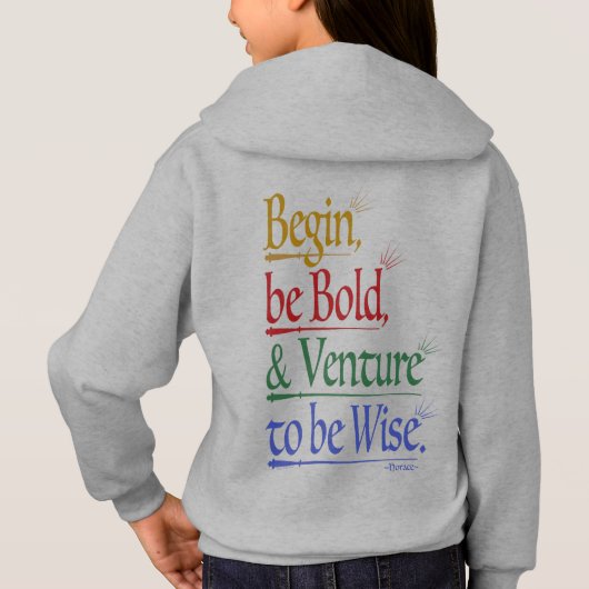 Terug - Magische Horace Quote Kinder Hoodie (Achterkant)