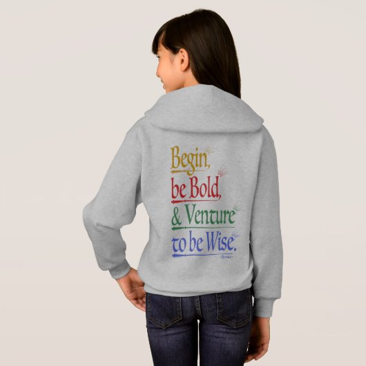 Terug - Magische Horace Quote Kinder Hoodie (Achterkant volledig)