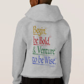 Terug - Magische Horace Quote Kinder Pullover Hood (Achterkant)