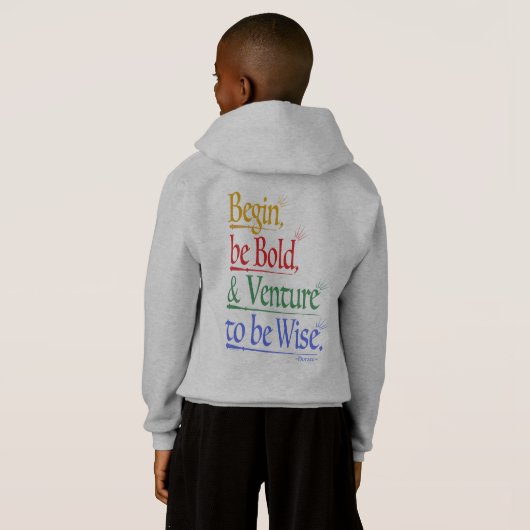 Terug - Magische Horace Quote Kinder Pullover Hood (Achterkant volledig)