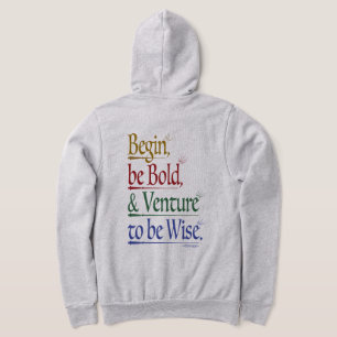 Terug - Magische Horace Quote Unisex Zip Hoodie