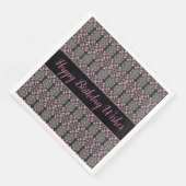 Terug met Roze gepatterd design Servet (Hoek)