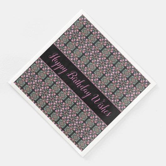 Terug met Roze gepatterd design Servet (Hoek)