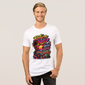 Terug naar 1987 — Retro Sunset Motel Tri-Blend Shirt (Voorkant volledig)