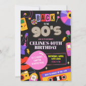 Terug naar 1990 Groovy Mixtape Verjaardagsfeest Kaart (Voorkant)