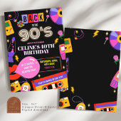 Terug naar 1990 Groovy Mixtape Verjaardagsfeest Kaart