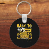 Terug naar 90 s Retro Cassettebandje Gift Sleutelhanger (Voorkant)