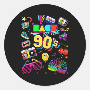 Terug naar 90's 90's ronde sticker