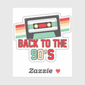 Terug naar 90s cassette sticker (Vel)