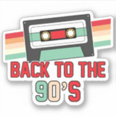 Terug naar 90s cassette sticker (Voorkant)
