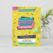 Terug naar 90s Memphis Style Birthday Kaart (Staand voorkant)