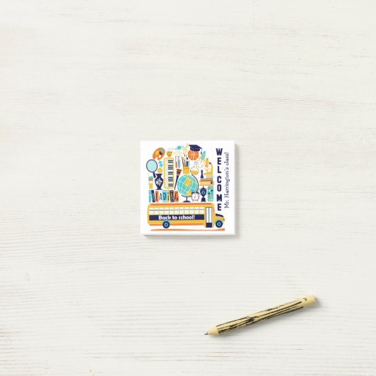 Terug naar Aangepaste tekstnotities op school Post-it® Notes (Op bureau)