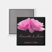 Terug naar Achterroze rozen Persoonlijk huwelijk Magneet (Voorkant / Achterkant)