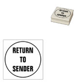 "TERUG NAAR AFZENDER" binnen een cirkelomtrek Rubberstempel (Gestempeld)