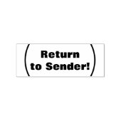 "Terug naar Afzender!" + Curved Lines Rubberstempel (Afrduk)