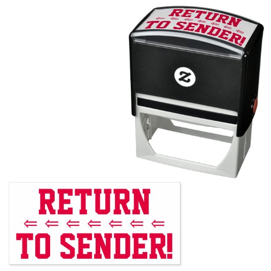 "Terug naar afzender" en pijlen Rubber Stempel (In situ)