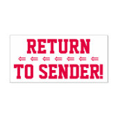 "Terug naar afzender" en pijlen Rubber Stempel (Design)