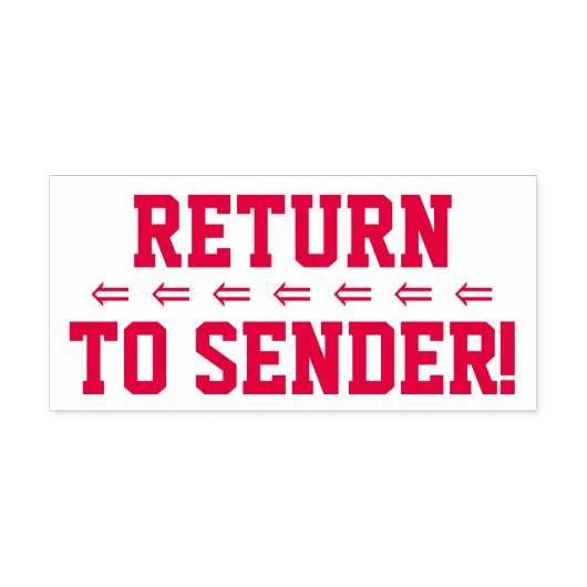 "Terug naar afzender" en pijlen Rubber Stempel (Design)
