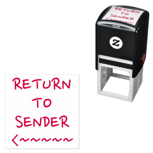 "TERUG NAAR AFZENDER" en pijlteken Rubberen stempe Zelfinktende Stempel (In situ)