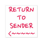"TERUG NAAR AFZENDER" en pijlteken Rubberen stempe Zelfinktende Stempel (Design)