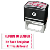 "TERUG NAAR AFZENDER" & "Geen dergelijke ontvanger Zelfinktende Stempel (In situ)