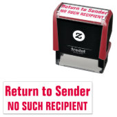 "Terug naar afzender", "GEEN ONTVANGER" Zelfinktende Stempel (In situ)